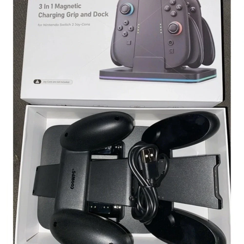 Nintendo Switch Joy Con Charging Dock Gamer Charger Kids Accessory